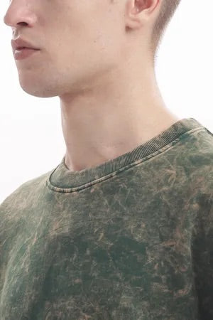 Green Acid Toned Wash T-Shirt with extra soft and Premium Touch