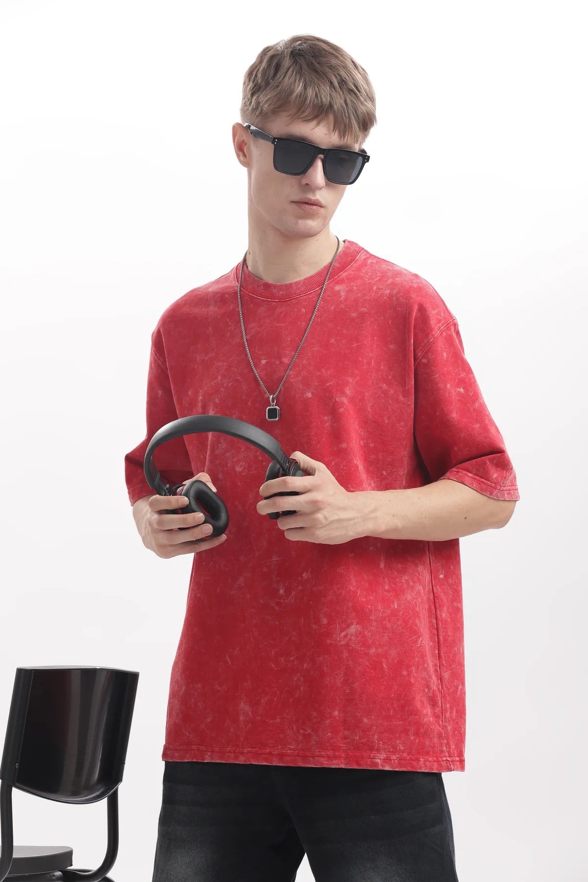 Red Toned Wash T-Shirt with extra soft and Premium Touch