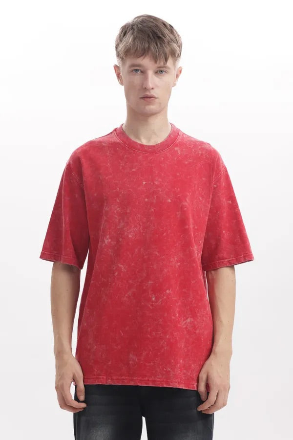 Red Toned Wash T-Shirt with extra soft and Premium Touch