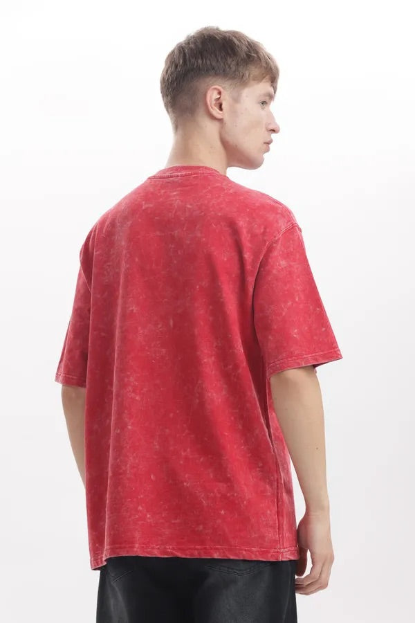 Red Toned Wash T-Shirt with extra soft and Premium Touch