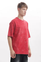 Red Toned Wash T-Shirt with extra soft and Premium Touch