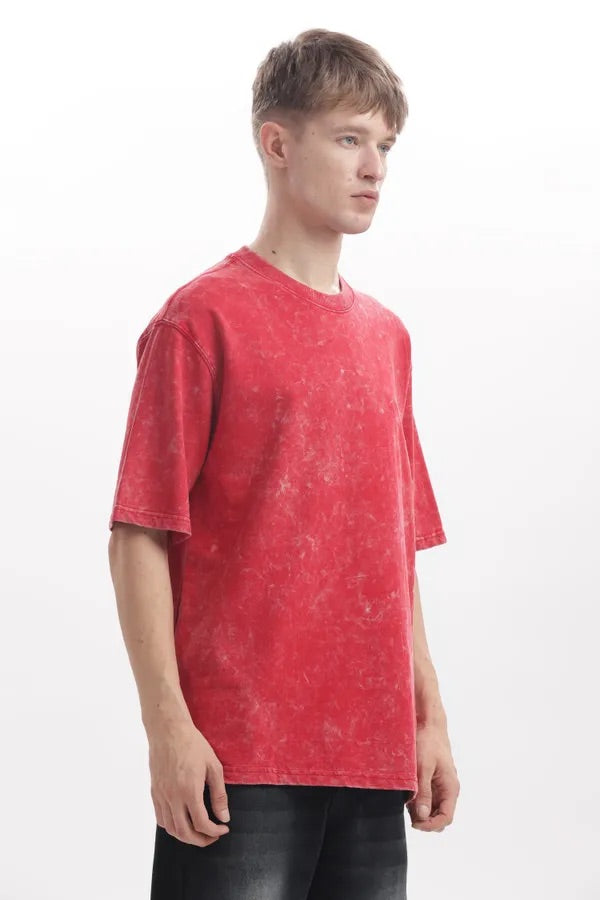 Red Toned Wash T-Shirt with extra soft and Premium Touch