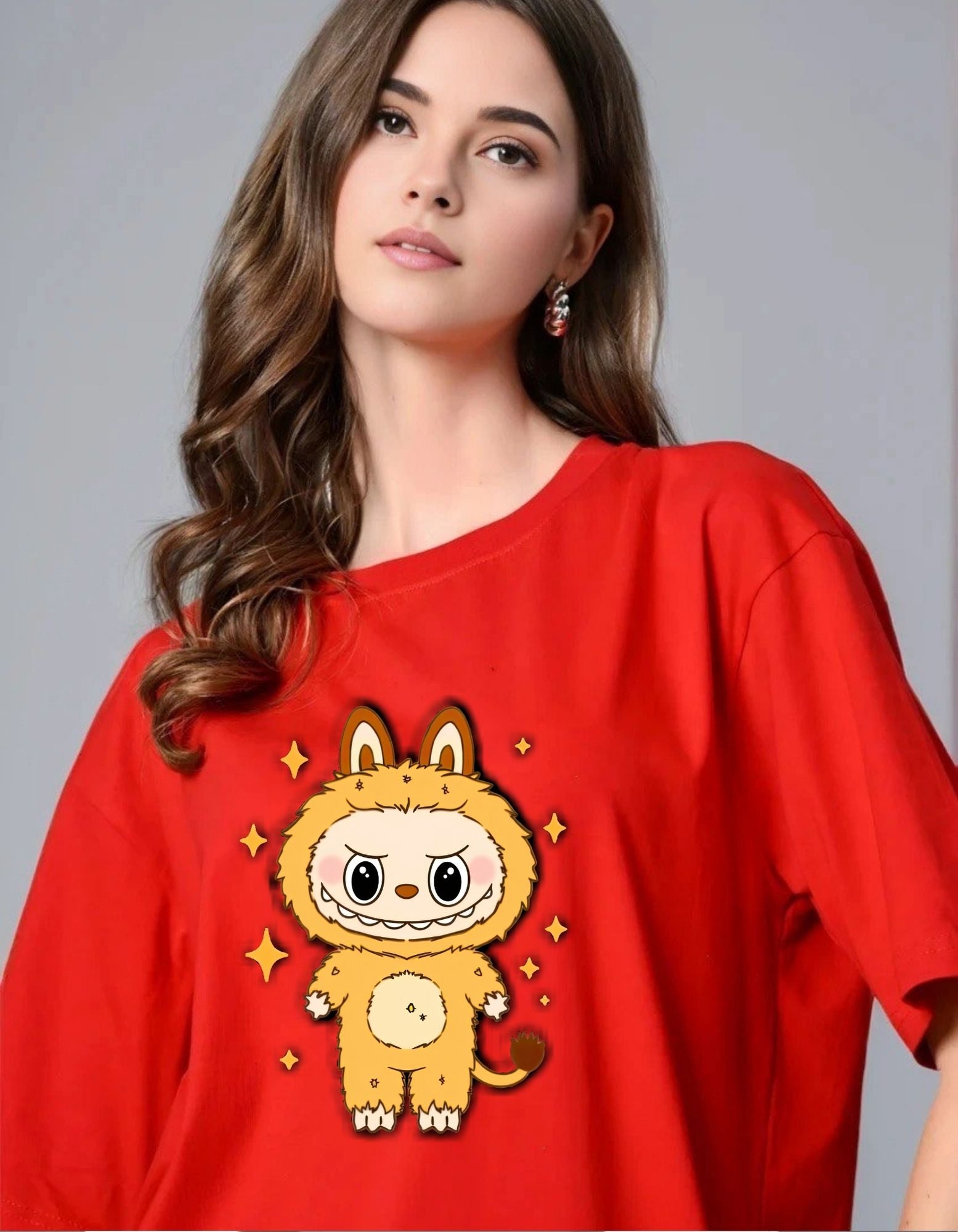 Lububu Oversize Tees for Womens