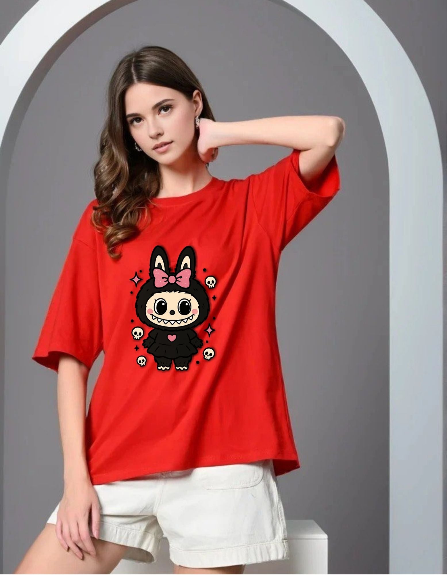 Lububu Oversize Tees for Womens