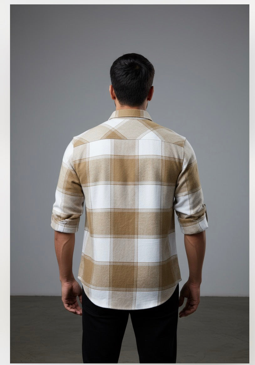 Stylish Cotton Jute Check Shirt