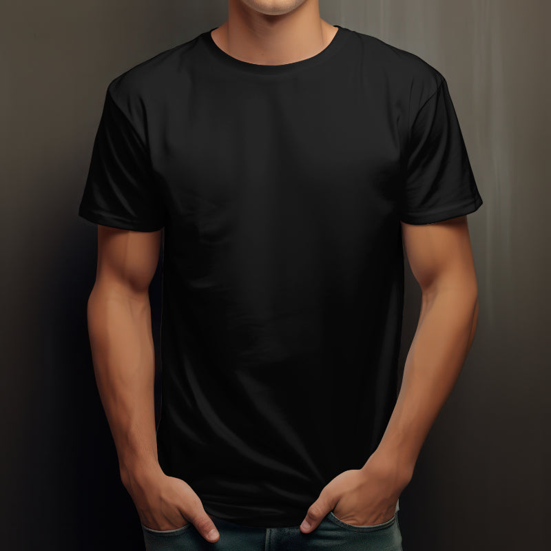 Black Solid Classic T-Shirt