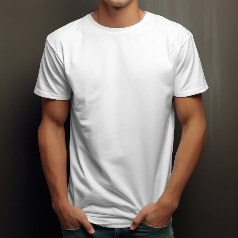 White Solid Classic T-Shirt