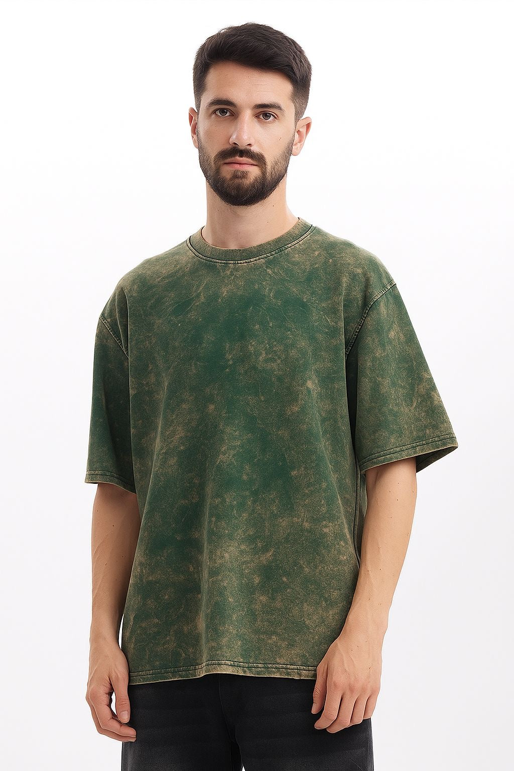 Green Acid Toned Wash T-Shirt with extra soft and Premium Touch