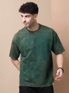 Green Acid Toned Wash T-Shirt with extra soft and Premium Touch