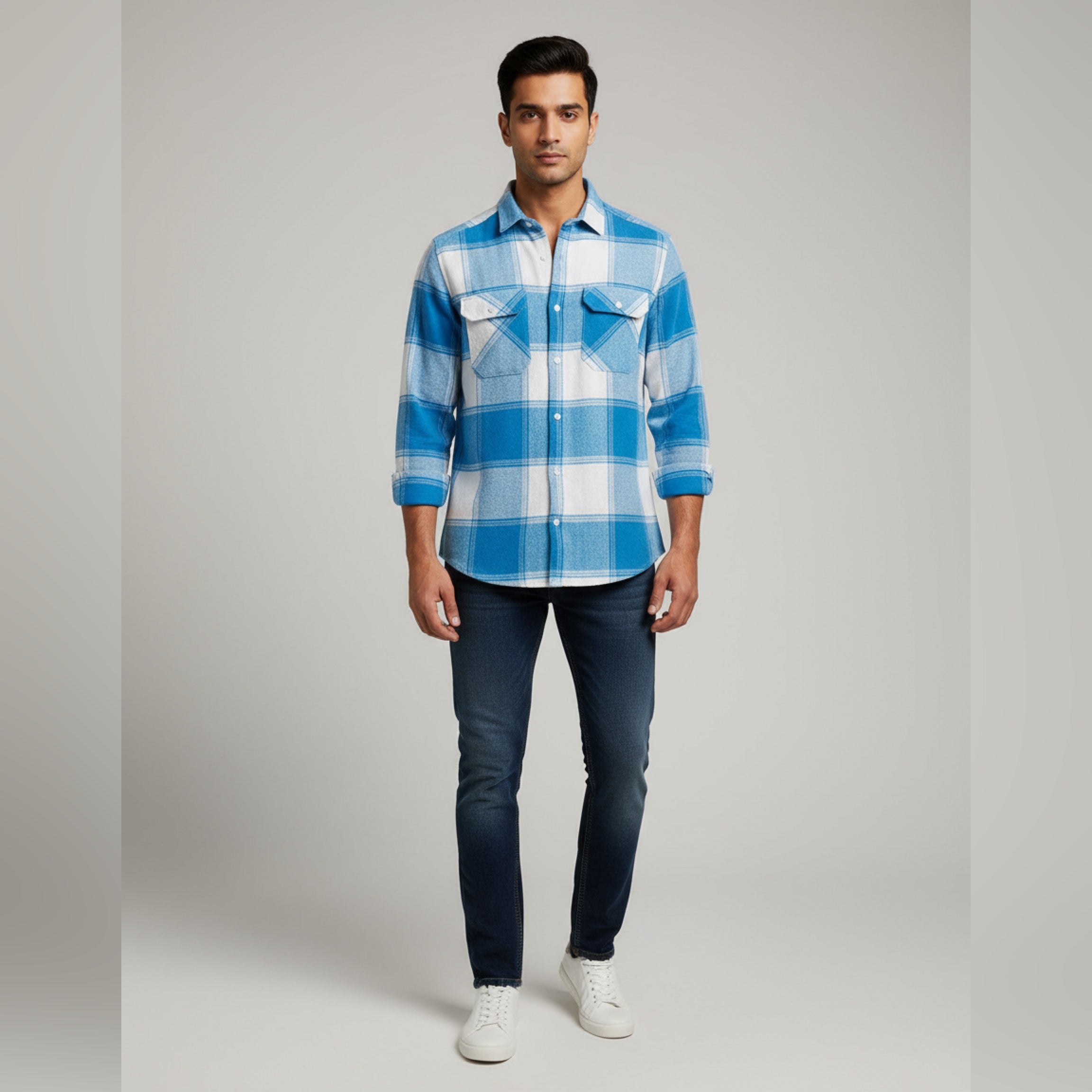 Stylish Cotton Jute Check Shirt