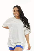 Crest White Oversize Fit Womens T-Shirt