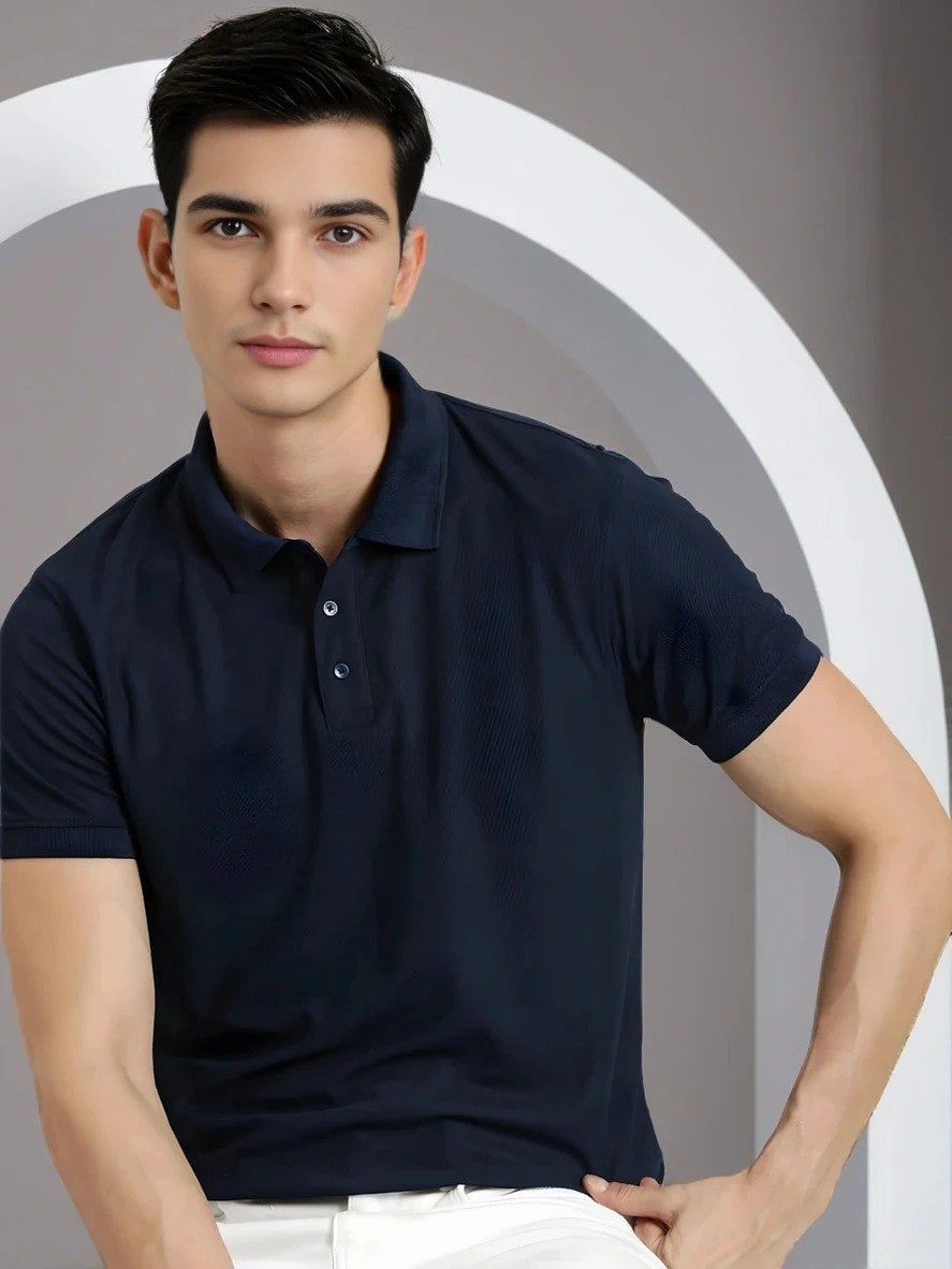 Classic Premium Polo T-Shirt Navy Blue