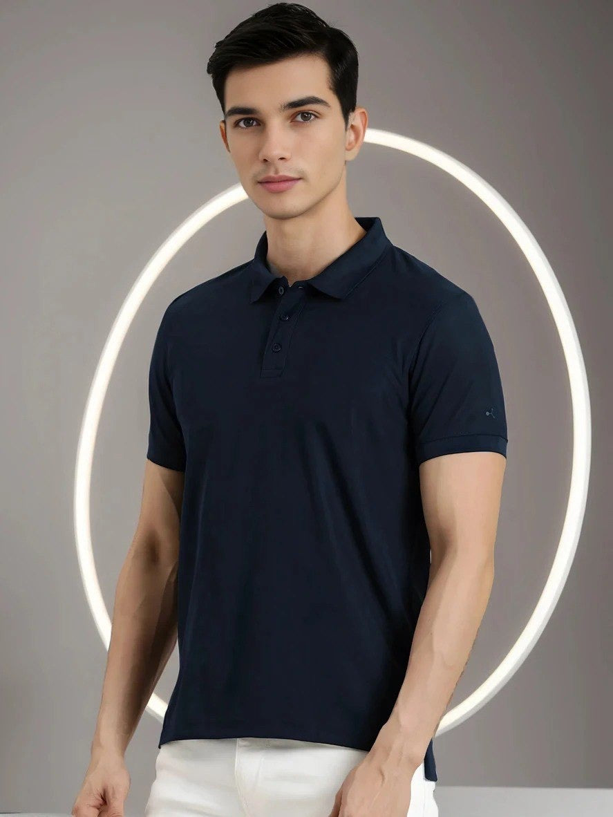 Classic Premium Polo T-Shirt Navy Blue