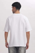 White Premium Cotton Bio Wash Oversize Fit Mens T-Shirt