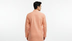 Lakhnavi Cotton Thread Work  Rayon Kurta  in Peach